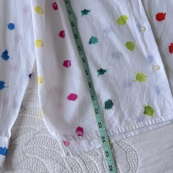 Vilagallo Multicolor Polka Dot Button Down Shirt - Picture 12 of 12